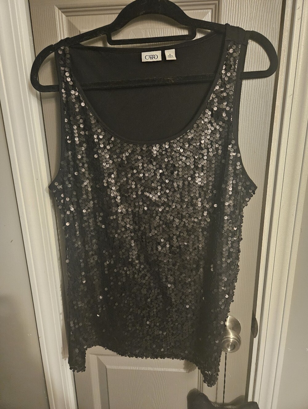 BRAND NEW ** Black Sequined Tank Top